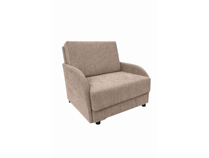 BETTSOFA TIGO Braun Velours-Stoff mit Schlaffunktion