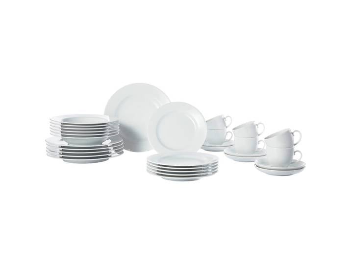 Seltmann Weiden Kombiservice Rondo, Weiß, Keramik, 30-teilig, Uni, 210 ml,210 ml, Essen & Trinken, Geschirr, Geschirr-Sets, Kombiservice
