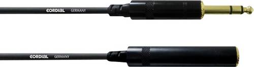 Cordial CFM 3 VK Audio Verlängerungskabel [1x Klinkenstecker 6.35mm - 1x Klinkenbuchse 6.35 mm] 3.00m Schwarz