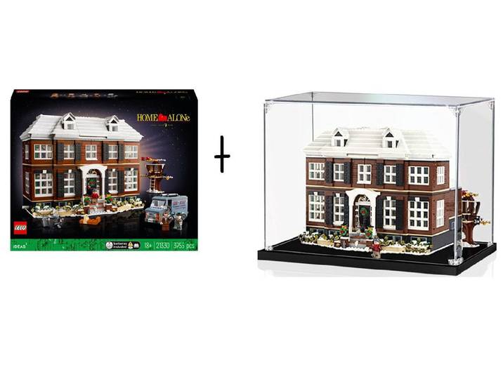 LEGO® Ideas 21330 Home Alone inkl. Acryl Vitrine für Lego 21330 Spielbausteine, (3955 St)