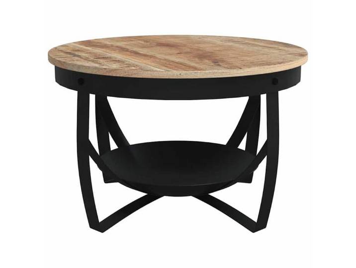 HOT SALE*Table basse élégante - Support 20 kg - SHELD - Table à café - Ø68x43cm Bois de manguier brut M3198700