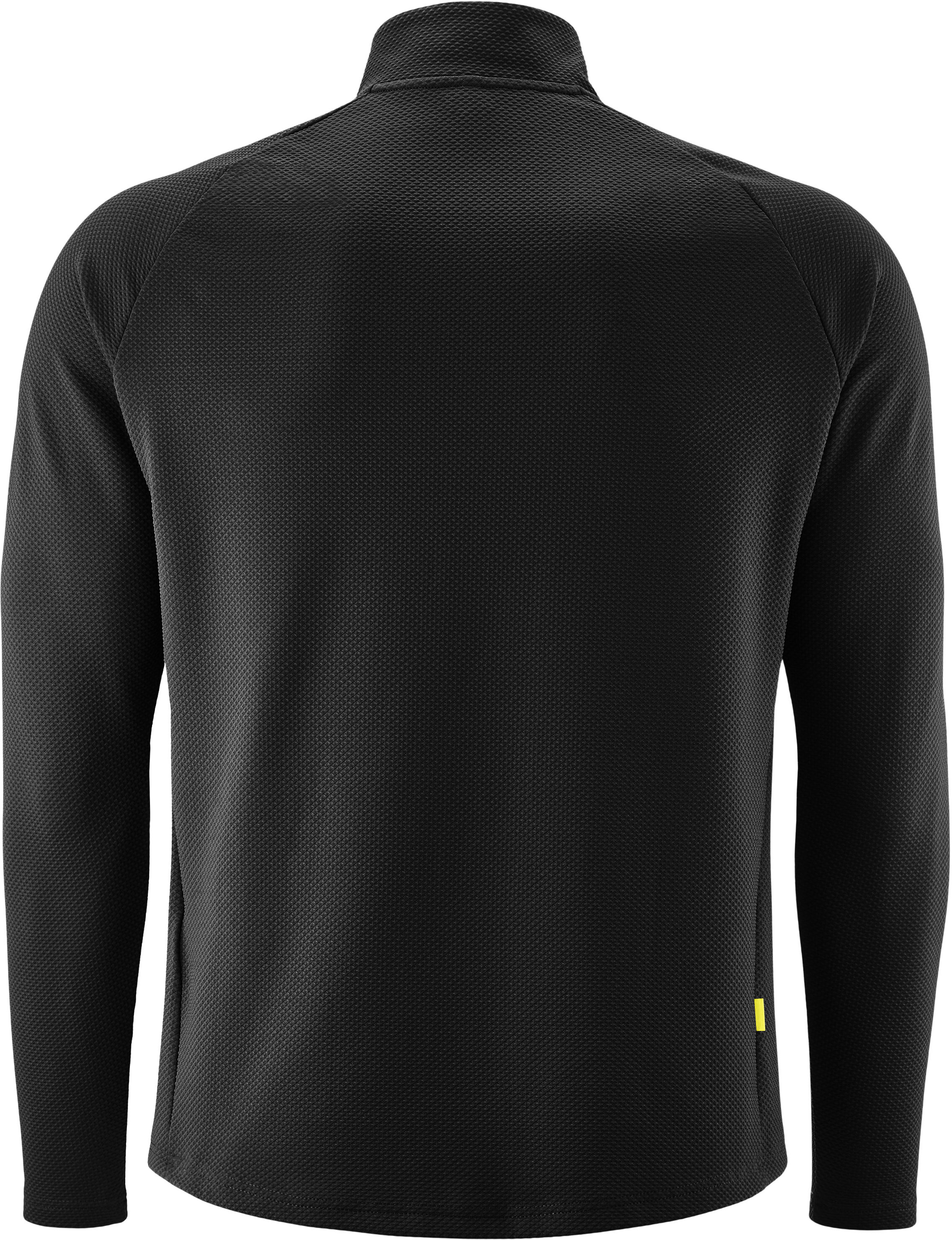 Radtrikot GONSO "Essential Jersey Longsleeve Therm M", Herren, Gr. L, schwarz, 96% Polyester, 4% Elasthan, Rundhals, Trikots Radtrikot, Herren Radtrikot half-zip, langarm Trikot, Semi Fit schwarz L