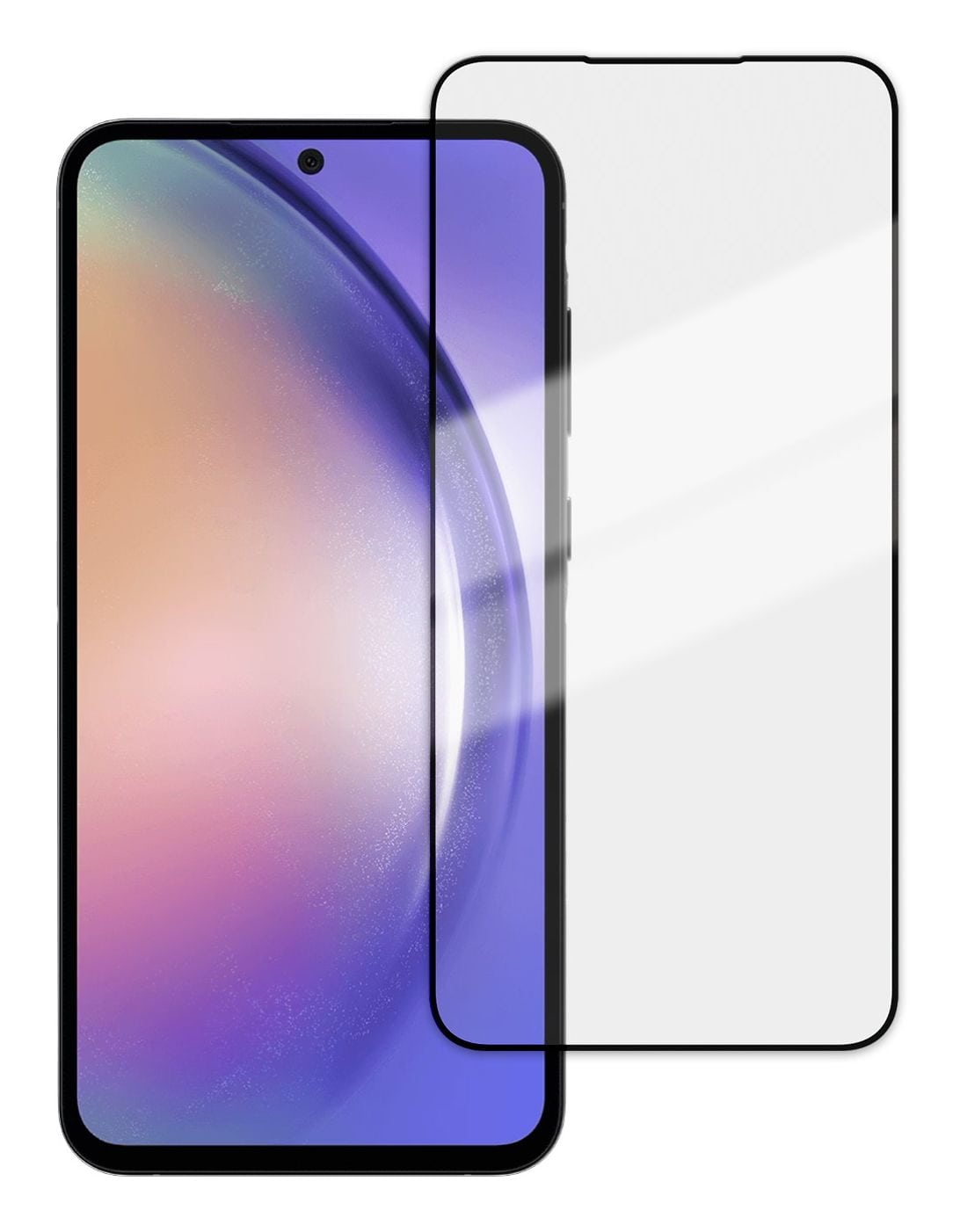 Vivanco Klare Bildschirmschutzfolie gehärtetes Glas 9H für Samsung Galaxy A55 Full Screen 64092