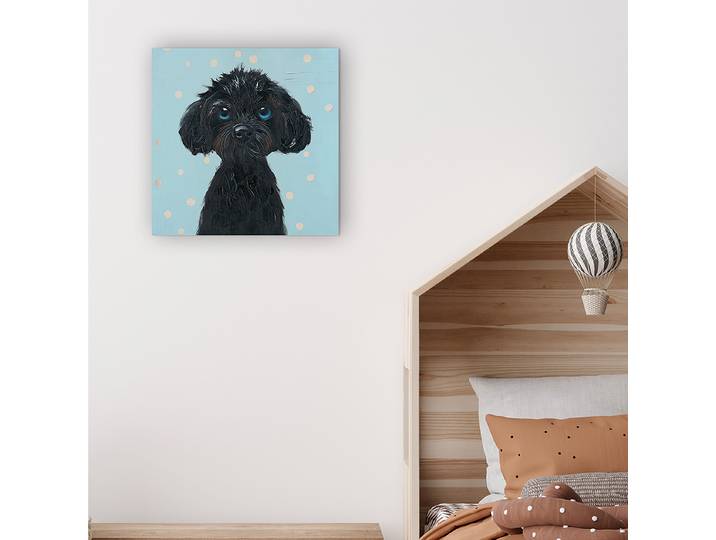 Toile Black Puppy Tissu mélangé Multicolore 40 x 40 x 3cm