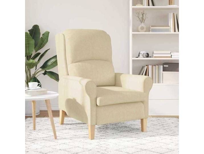 Crème - fauteuil Crème tissu - Fauteuil individuel - Capacité 110 kg(1parcel)qgh82x