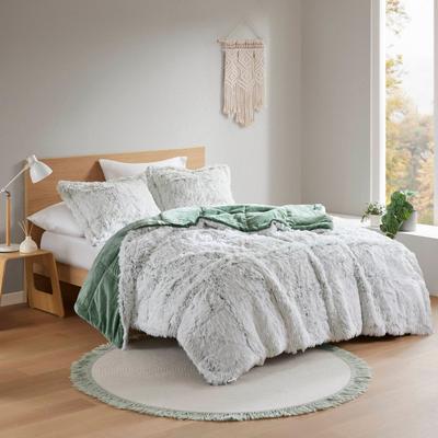 ID-Intelligen Designs Intelligent Design Malea Shaggy Long Fur Comforter Mini Set