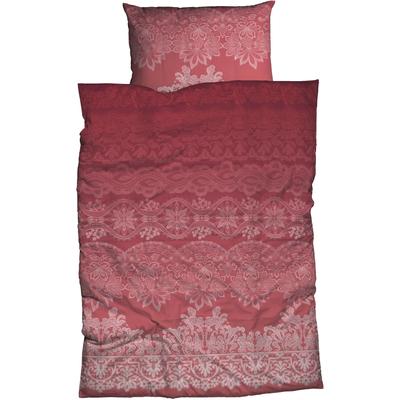 Bettwäsche CASATEX "Demir", rot, B/L: 240cm x 220cm, 1 Stk., 2 Stk., Biber, B/L: 80cm x 80cm & 80cm x 80cm, 3 Stk., Biber, Obermaterial: 100% Baumwolle, Bettwäsche, Bettwäsche, schlichte, elegante, Bettwäsche