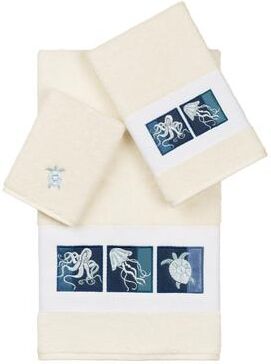 Authentic Hotel and Spa 100% Turkish Cotton Ava 3PC Embellished Towel Set