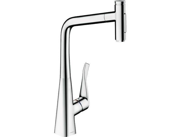 HANSGROHE Mitigeur de cuisine 320 avec douchette extractible 2 jets chromé Metris Select M71