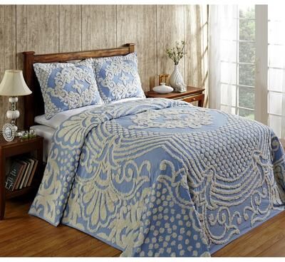 Better Trends Florence Bedspread or Optional Shams, Medallion Design, 100% Cotton Tufted