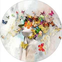 Aludibondbild BUTTERFLIES (BHT 98x98x1,10 cm) - bunt - BHT 98x98x1,10 cm