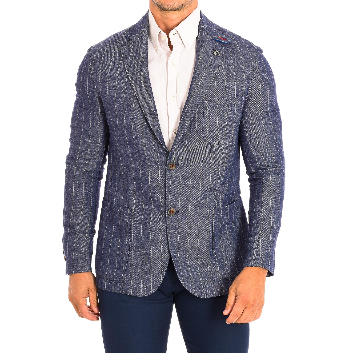 Langärmliger Blazer mit normaler Passform TMJ003-TL124, Herren