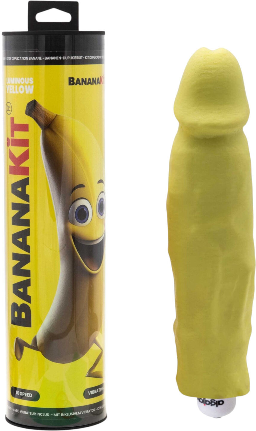 Bananakit - penis casting kit with vibrator - glowing (yellow)