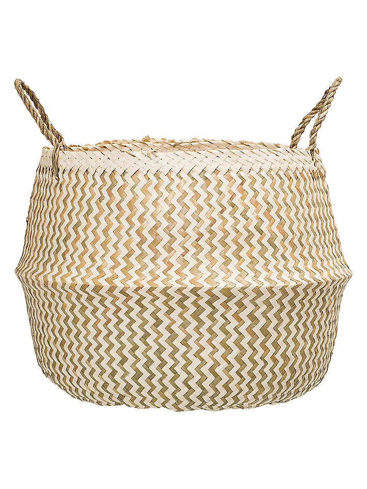 Bloomingville Aufbewahrungskorb "Floria" in Beige - (H)34 x Ø 42 cm - onesize