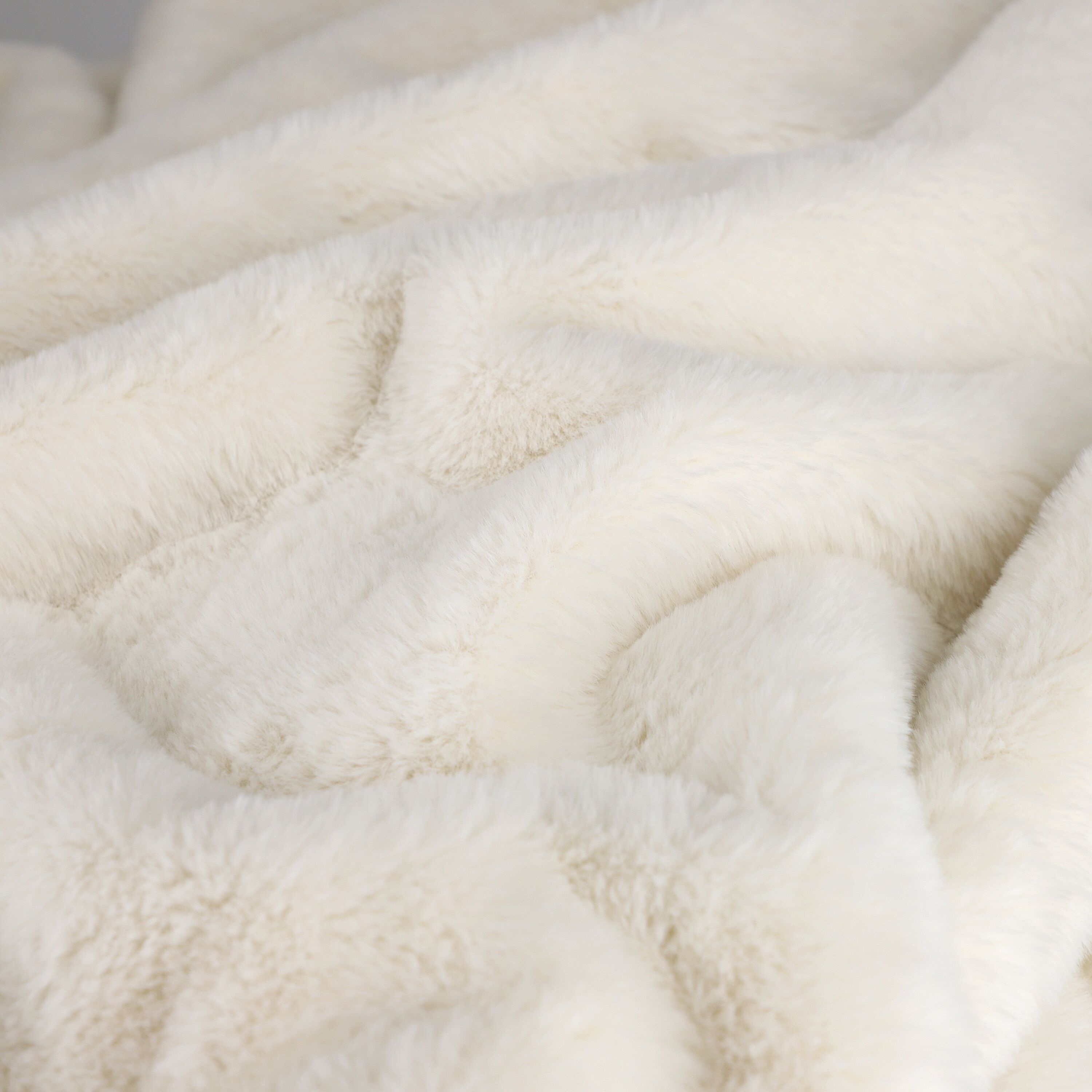 Wohndecke "Chic", weiss (sanftes weiß), B:140cm L:200cm, Kunstfaser, Kunstfell, SCHÖNER WOHNEN-KOLLEKTION, Wohndecken, Wohndecke, aus kuschligem Kunstfell sanftes weiß B/L: 140cm x 200cm