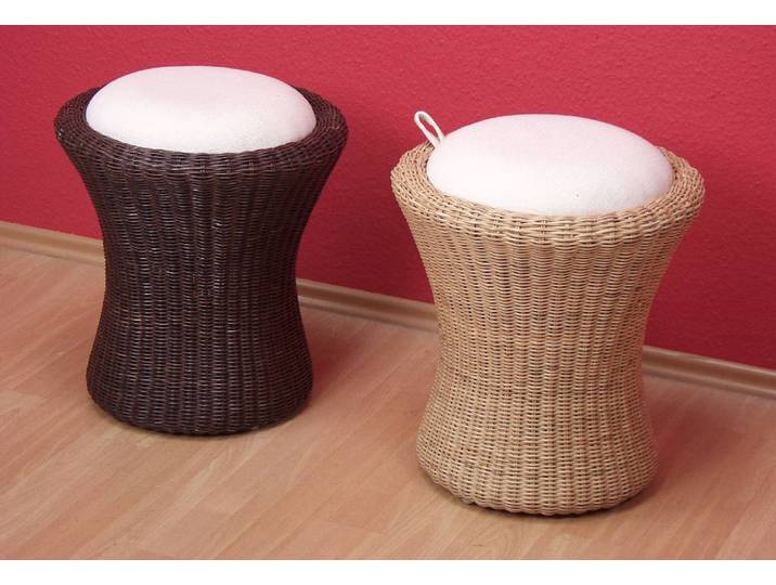 Sitzhocker HOME AFFAIRE, beige (natur), B:42cm H:48cm T:42cm, Hocker, Sitzhocker