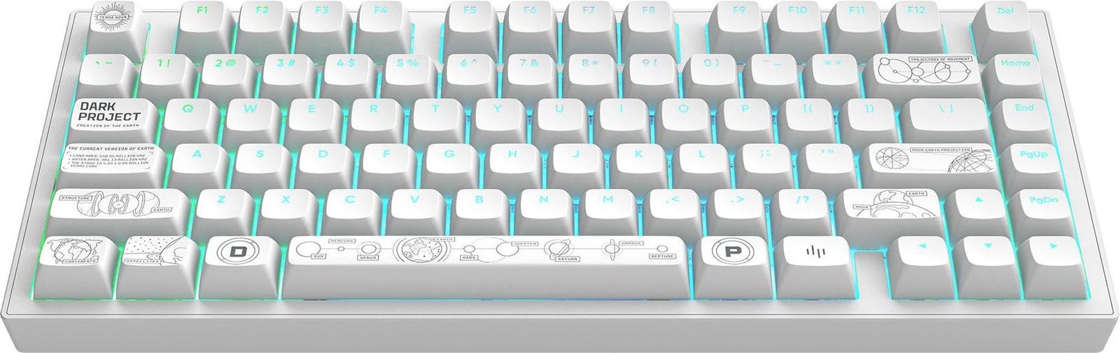 Dark Project ALU Terra Nova R2 Wit – Draadloos Gaming Toetsenbord (ANSI)