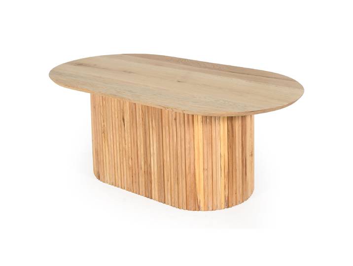Table basse massive Luhapa 110 x 40 x 60cm Marron/Chêne