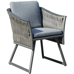 OUTFLEXX Oranger Blossom Sessel, anthrazit, Aluminium/ XL Geflecht, 60x62x75 cm , inkl. Polster