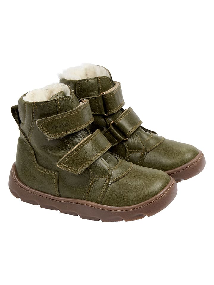 POM POM Leder-Barfußschuhe in Khaki - 29