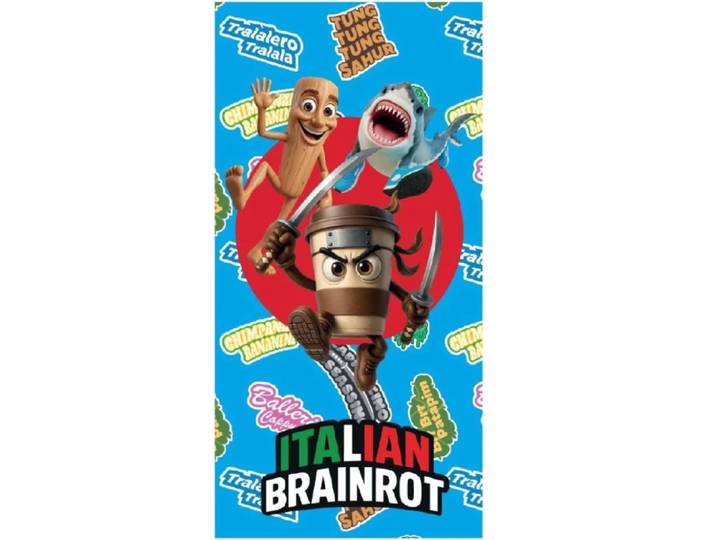 Brainrot strandlaken Meme Madness Ja sneldrogend 70 x 140 cm - polyester