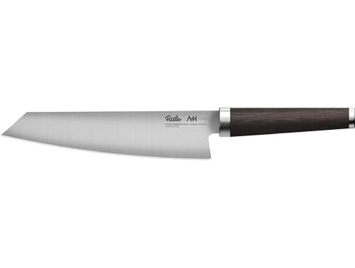 Fissler PrimeCut Kochmesser 20 cm Küchenmesser Made in Solingen aus Spezialstahl mit Räuchereiche Griff – extra scharf, handgeschliffen, langlebig