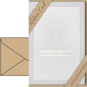 bsb Trauerkarten 69-3021, Nature Card, 115 x 170mm, Klappkarte mit Umschlag, 3 Stück