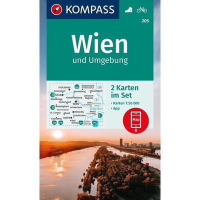 KOMPASS Wanderkarten-Set 205 Wien und Umgebung (2 Karten), Sonstige von , Kompass-Karten, 978-3-99121-765-7
