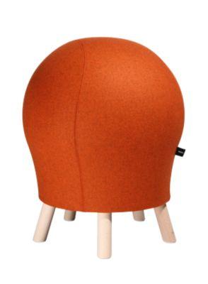 Hocker Sitness Alpine, mit integriertem Gymnastikball, Bezug 75 % Schurwolle, orange