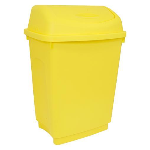 RS PRO Kunststoff mit Klapp Deckel 50L Gelb Mülleimer (50 l) (1787702)
