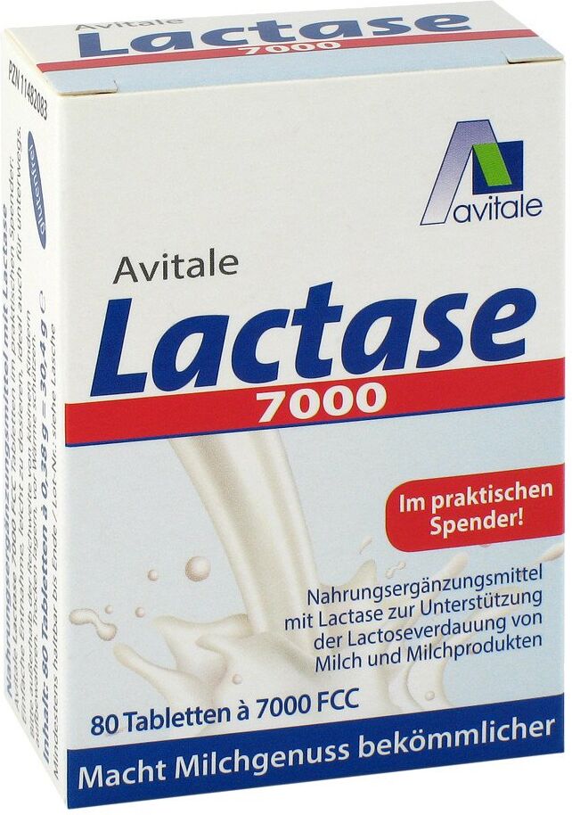 Avitale Lactase 7.000 Fcc Tabletten im Spender 80stk