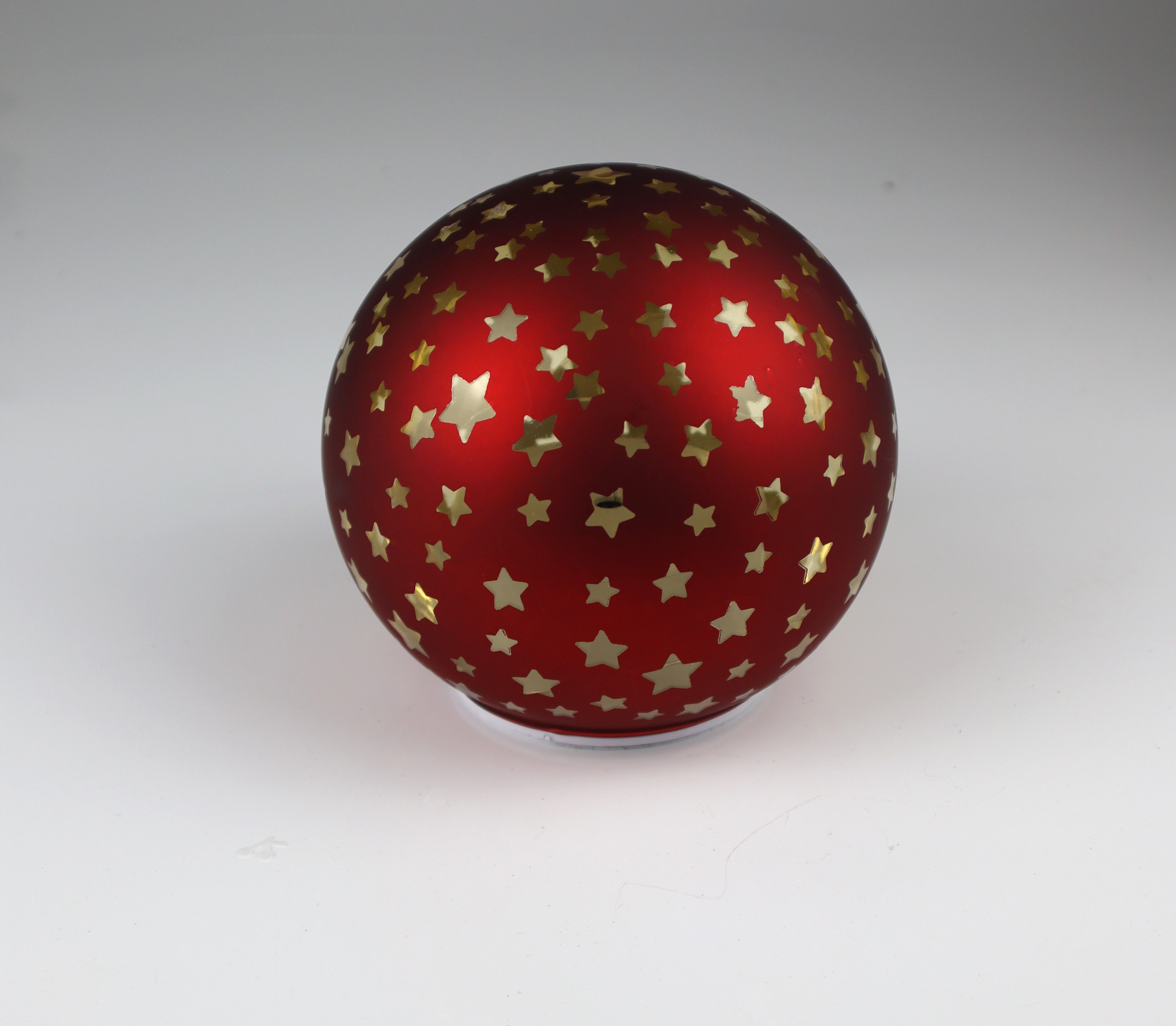 LED Dekoobjekt AM DESIGN "rote Glaskugel mit drehbaren Sternen", rot, Ø:18cm, Leuchten, LED Dekoobjekt, Ø: 18 cm rot Ø 18cm