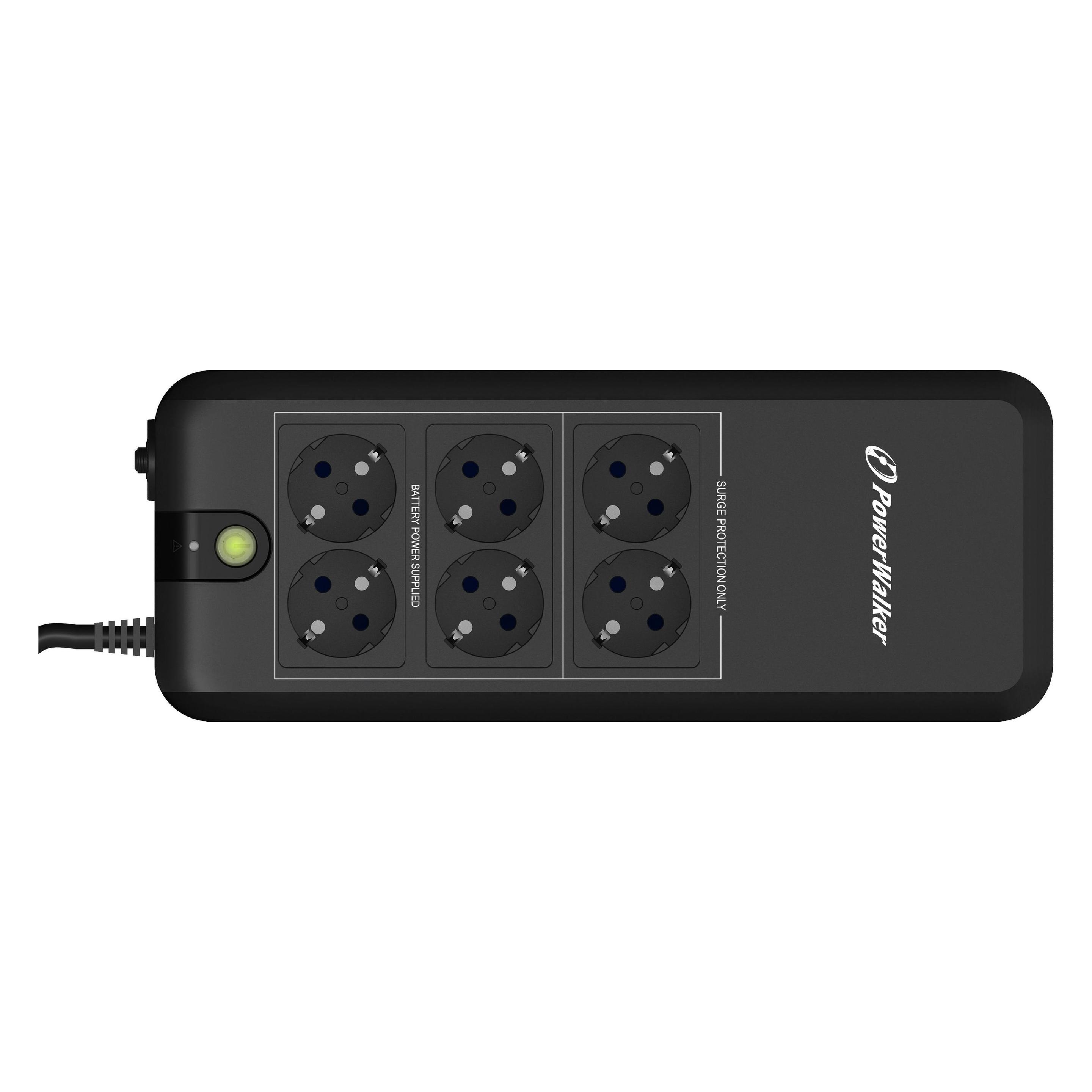 Powerwalker VFD 600 APFC 600VA / 300W Offline USV Active Power Factor Correction (600 VA, 300 W, Standby USV) (10120410)