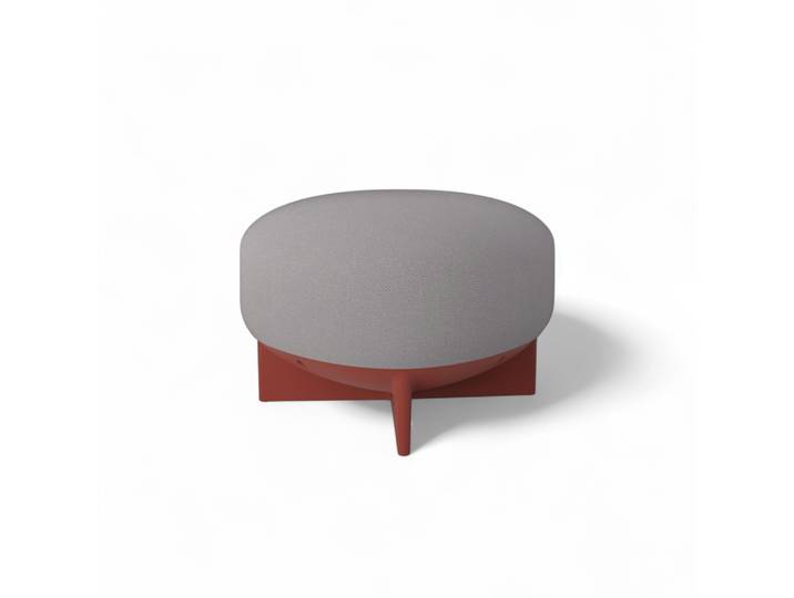 Gaber To-Go Sitzhocker, Grau/Ziegelrot, Neu