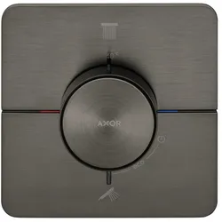 Hansgrohe AXOR ShowerSelect ID Thermostat Unterputz, 2 Verbraucher, Brushed Black Chrome, flache Rosette, einfache Installation, iBox universal 2