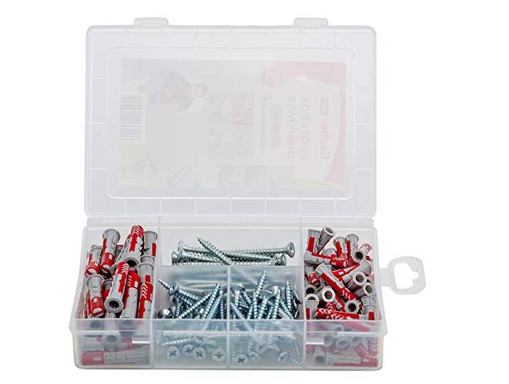 fischer 538622 ProfiBox DuoPower pluggen met schroef, universele pluggen, 160-delig