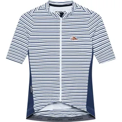 Café du Cycliste, Damen, Velotrikot, Romy (XS), Blau, Weiss, Grau, XS