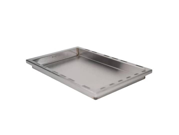 SANTOS einsetzbare Grillpfanne/Einsatzpfanne - Edelstahl Plancha - 31,5x43,7x4cm - Broil King Baron - Paella, Bratkartoffeln, Reibekuchen, Schnitzel