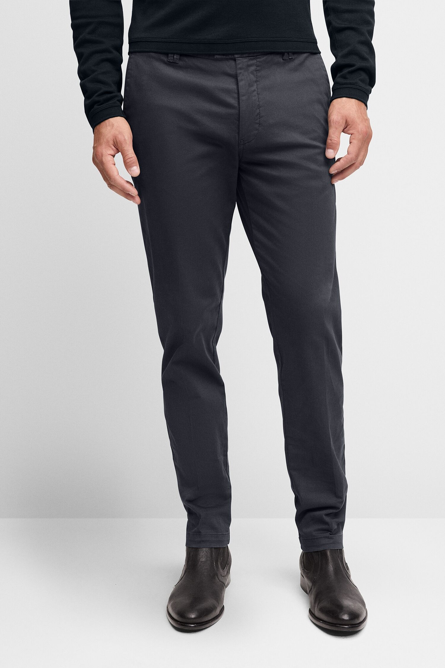 Chinohose CINQUE "CIWOOD_2", Herren, Gr. 50, N-Gr, blau (dunkelblau), Web, Obermaterial: 97% Baumwolle, 3% Elasthan, regular fit lang, Hosen Chinohose, im italienischen Look dunkelblau 50, N-Gr