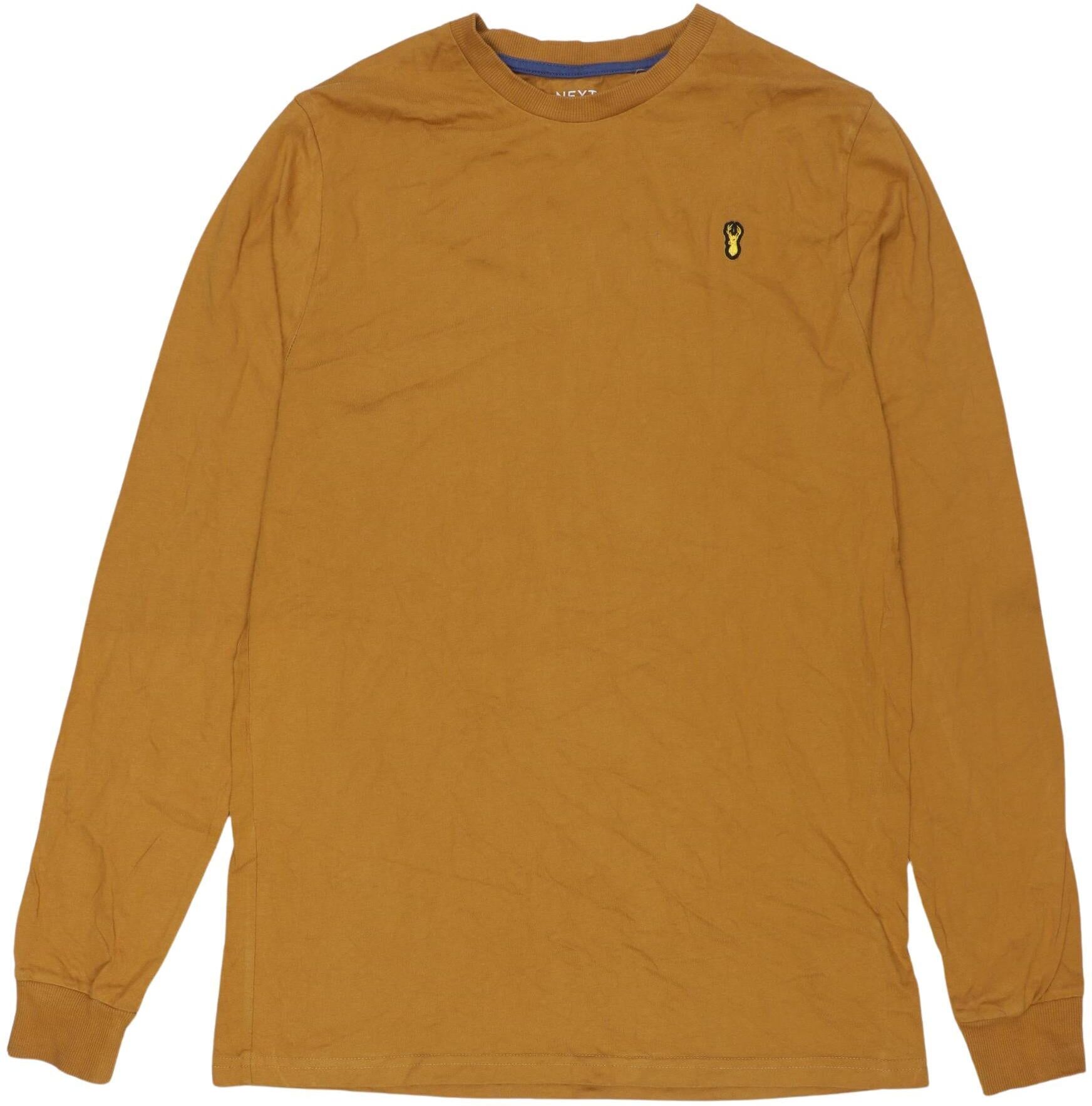Next Jungen Langarmshirt, Gelb, Gr. EU 176, Baumwolle - Second Hand