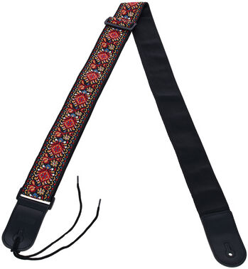 Richter Guitar Strap Ret. Jacqu. Red Jacquard Red