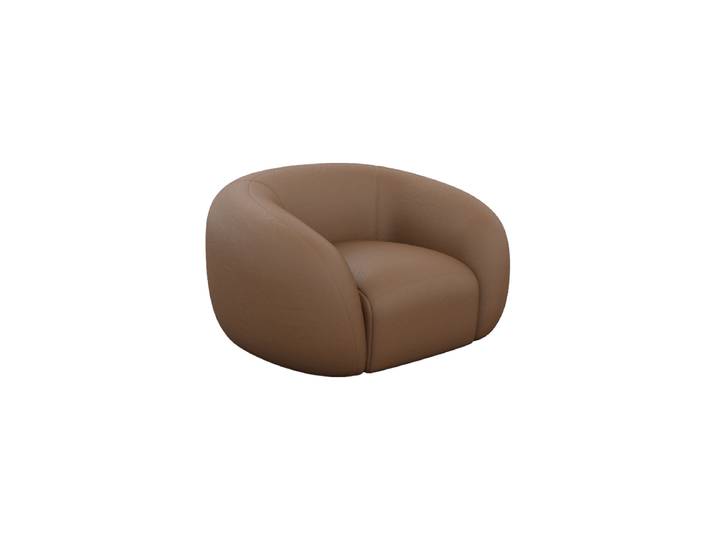 Design Echtleder Loungesessel „Serano“ Echtleder Choco Brown BLOOMINGLOFT Collection