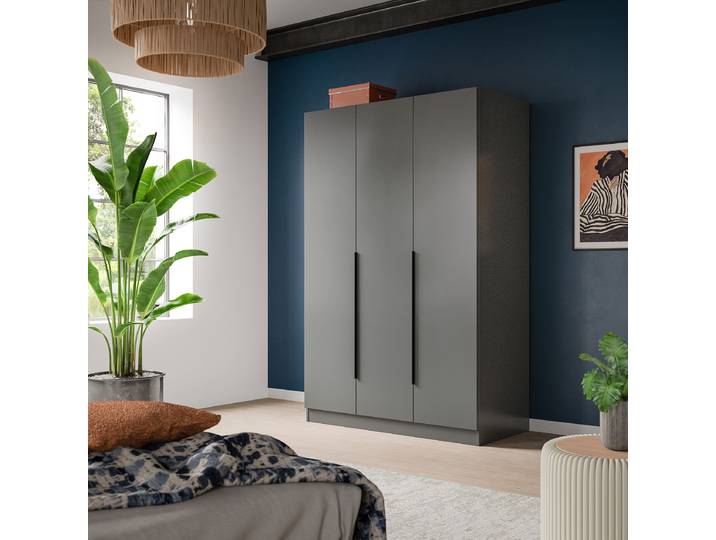 Drehtürenschrank Kopenhagen 120cm Grau/Anthrazit