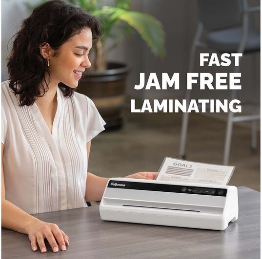 Fellowes Saturn 3i A4 Laminator 5724901 - 80/100/125 Micron Pouches, 1 Minute Warm-Up, 30 cm/min, Includes 10 Pouch Starter Kit