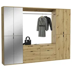 Garderobe Projekt X ca. 243x193 cm Artisan Eiche