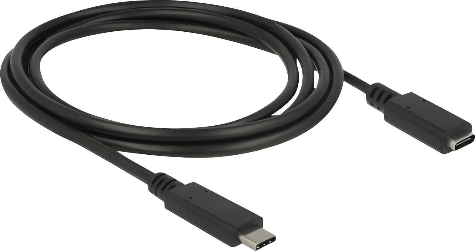 Delock KAB USB3.1 C naar USB Type-C Buchse Verlengkabel, 1,5 m, zwart