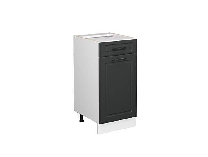 Vicco Küchenunterschrank R-Line, Anthrazit Landhaus, 40 cm
