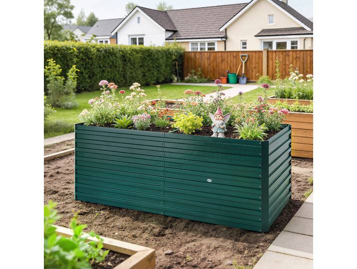 Outsunny Jardinière Surélevée Extérieur 160x80x60cm Vert