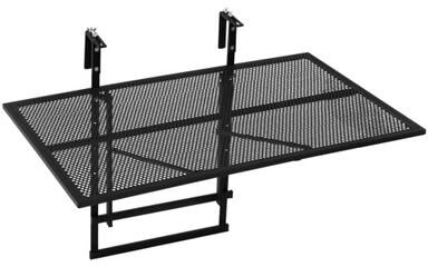 Costway 31.5 Inch Large Metal Folding Bar Table with 5-Position Adjustable Height