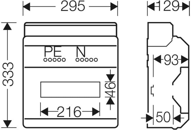 Hensel Boîtier d'automate KV 12TE (12x18 mm) IP65 KV PC 9112 (61001104)